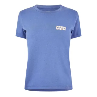 Levis - "Perfect" T-Shirt für Damen, Logo, Regulär (Küstenfjorde)