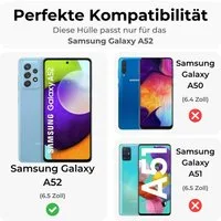 betterfon Handyhülle für Samsung Galaxy A52 / A52s 5G TPU Case mit 360° Rundumschutz, 360 Grad Hülle mit Displayschutz und Fingerprint