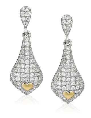 Orphelia Damen-Ohrhänger Sterling-Silber 925, Silber/Gold, ZO-5220