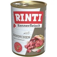 Rinti Kennerfleisch Kaninchen 400 g - 12 Stück, für: Hund