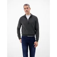 LERROS Sweatshirt Troyer in Strukturqualität Herrensweatshirt aus 100% Baumwolle & Troyer-Kragen mit Reißverschluss