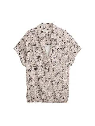 Tom Tailor - Bluse mit Muster braun - Gr. - 36