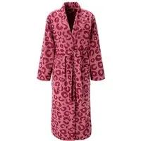 OTTO home Unisex-Bademantel Anna Leo, ideal für Sauna & Spa, Hotelbademantel, Morgenmantel, Langform, Walkfrottee, Kimono-Kragen, Gürtel, für Damen & Herren, mit Taschen, S-3XL, mit trendigem Animal-Print