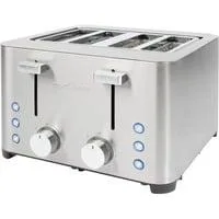 Toaster PC-TA 1252 edelstahl, 1.500 Watt, für 4 Scheiben Toast