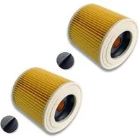 M&M Smartek Patronenfilter 2 x Patronen Filter für Kärcher WD1 WD2 WD3 MV2 MV3, für Für Kärcher A 2204 2254 2101 2201 WD2 WD3 MV2 MV3 WD2.200 WD3.500 P WD 3.200, WD 3.300 M, WD 3.500 P, (Spar-Set, 2-St., 2er Pack), waschbar, hohe Filtration