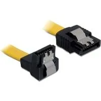 SATA Kabel gerade > gewinkelt gelb