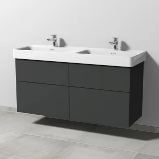 Sanipa 3way Waschtischunterbau zu Laufen Pro S Waschtisch mit 4 Auszügen, Graphit-Matt SP7711B