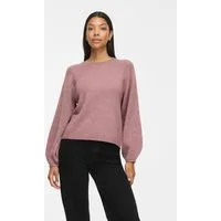 Vila Strickpullover VISAPNA O-NECK L/S KNIT TOP/PB/1 mit Rundhalsausschnitt, aus Strick, Regular Fit
