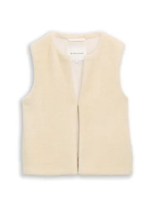 Tom Tailor - Teddy Weste mit Taschen sand stone beige - Gr. - XXL