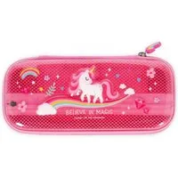 Legami Federmäppchen Federmäppchen Unicorn Motiv, 23 x 11 x 5 cm, 2 Fächer, Stifthalter, Innenfach mit Netzstoff, Reißverschluss