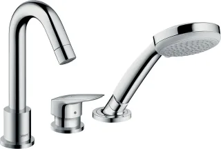 Hansgrohe 3-Loch Wannenmischer Logis F-Set chrom Wannenrandmontage , 71310000 71310000