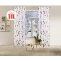 OTTO home Gardine Olwyn (1 St), Ösen, transparent, Polyester, weihnachtlich