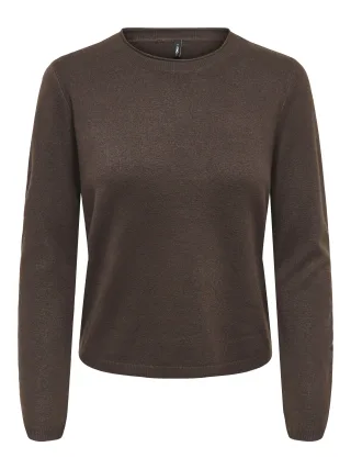ONLY - ONLLOYAL LS ONECK KNT NOOS Chocolate Torte - Gr. - XS