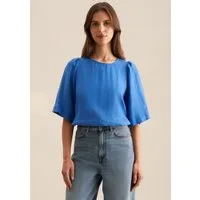 seidensticker Shirtbluse Schwarze Rose 1/2 Rundhals Uni