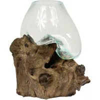 Oriental Galerie Dekofigur Wurzelholz Glas 18 cm Nr.4 (1 St)