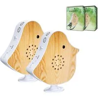 Northpoint LED Dekolicht Naturgeräusche Box Vogel Sound Box Echtholz