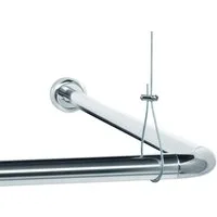 Libaro Duschvorhang stange Duschstange L-Form & U-Form Duschvorhangstange Badewanne Breite 160 cm, Universal-Set Duschvorhangstangen Badewannen Eck-Duschen L & U-Form