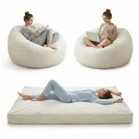 GarveeMore Sitzsack Riesiger 3-in-1 Sitzsack umwandelbar in Sessel und Bett