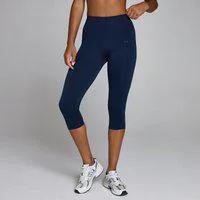 MP Damen Hybrid Seamless Capri-Hose - Mitternachtsblau - XS