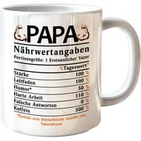 Giftandprint Tasse für Vater- Papa Tasse als Geschenk zum Vatertag vatertagsgeschenk, Mikrowellengeeignet, Spülmaschinenfest, Keramik, 325 ML