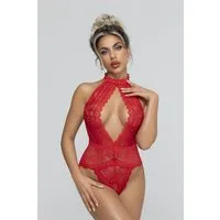 CHRISTINE LE DUC Body Christine - Offener Body Eleonora - Rot
