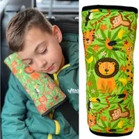 HECKBO Schlafkissen Auto Schlafkissen Dschungel Motiv für Kinder Mädchen Jungen