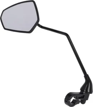 Ergotec Rückspiegel M-77-LV, für Linksmontage, langarm, alu, einklappbar, schwarz