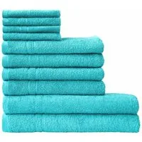 Dyckhoff Handtuch Set Kristall, Walkfrottee (Set, 10-St), mit feiner Bordüre, Duschtücher, Handtücher und Gästetücher