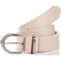 TOM TAILOR Ledergürtel TTSANDRA 3,5 cm breiter Damengürtel, genarbte Oberfläche, Schließe silberfarben