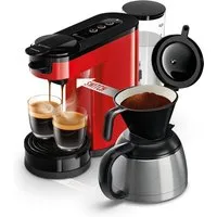 Philips Senseo Kaffeepadmaschine Switch HD6592/84, 2-in-1 Pad und Filterkaffee, 1l Kaffeekanne, aus 26% rec. Plastik