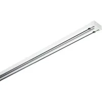 GARDINIA Vorhangschiene Aluminium-Vorhangschienen Set 2-Lauf, 2-läufig, Fixmaß, mit Bohren, Aluminium, 2-läufig
