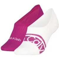 Calvin Klein Füßlinge CK WOMEN FOOTIE HC LOGO STRIPE (2 Paar) Antirutsch Noppen im Fersenbereich, Baumwollmischung