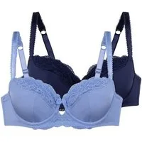 Dorina Bügel-BH Celine (2er Pack) mit Spitzendetails, verstellbare Träger