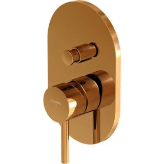 Steinberg Serie 100 Wannenarmatur 10021033RG Unterputz, mit Abdeckplatte 120 x 185 mm, mit Umsteller, rose gold