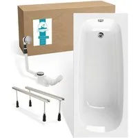 Calmwaters Badewanne Original, Weiß, 170 x 75 cm, Wannenfuß, Ablaufgarnitur, 99000341