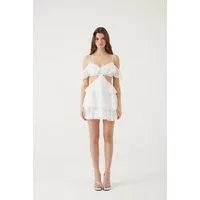 HOLLY LOLLY Midikleid Mini Junge Offene Schulter Rubindress