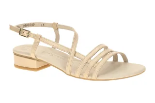 Paul Green Damen Sandalette 7621-189 Beige Pearl Shell Glattleder Super-Soft ...