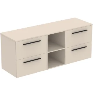 Ideal Standard Möbel-Set 160cm i.life B 4 Auszüge 2 mi.off.Fächer Gr.Schwarz SandbeigeMatt, T5843NF T5843NF