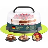 uandu home Kuchentransportbox Tortentransportbox mit Haube und Griff, Kuchenbehälter, Tortenbehälter, (Tortentransportbox mit Haube und Griff, BPA Frei Tortenbehälter), Dishwasher Safe