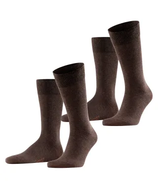 FALKE - FALKE Happy 2-Pack Herren dark brown - Gr. - 40.5