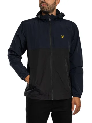 Lyle & Scott Farbblock-Jacke Mit Reißverschluss, Blau