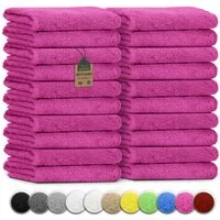 NatureMark Gästehandtuch 20er-Sparpack Frottier Gästetücher 30x50cm, 100% Baumwolle (20-St), Gästehandtuch 30x50cm Pink