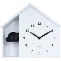 Karlsson Uhr Kuckucksuhr Peeking Doggy Weiß