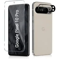 CLM-Tech Displayschutzglas und Kameraschutz für Google Pixel 10 Pro, 2er Set Kameraglas Panzerglas 9H Härte Folie, 2 Stück, Anti-Fingerabdruck und blasenfreie Anbringung