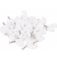 TSB Werk Kabelschelle Nagelschelle Kabelschelle Nagelschelle Kabelklemme, (100-St), 6-8 mm, Kabelhalter, Weiß, Set