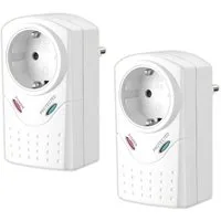 HAC24 Steckdose Steckdosenadapter Überspannungsschutz Blitzschutz Geräteschutz, 2-St., Maximale Last 3380 Watt Mit Kindersicherung
