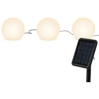 OTTO home LED Solarleuchte Ollira, LED-Solar Kugelleuchten, 3er Set, Tageslichtsensor, LED fest integriert, Warmweiß, mit Erdspießen