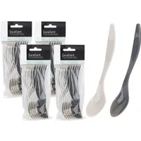 Koopman Eierlöffel Mehrweglöffel 14 cm Kunststoff 24/48 er Set (48 Stück), 48 Löffel, Mehrweglöffel, 14cm lang, Bestecklöffel, Kaffeelöffel