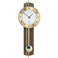 AMS Funk-Pendelwanduhr F5266/1 (Quarzuhr,Holzgehäuse,Esszimmer,Wohnzimmer)