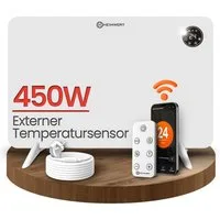 HEIMWERT Elektro-Heizkörper Infrarot Wandheizung 450/600 Watt, Luxusausstattung mit Thermostat + App - Langlebig, Geräuschlos